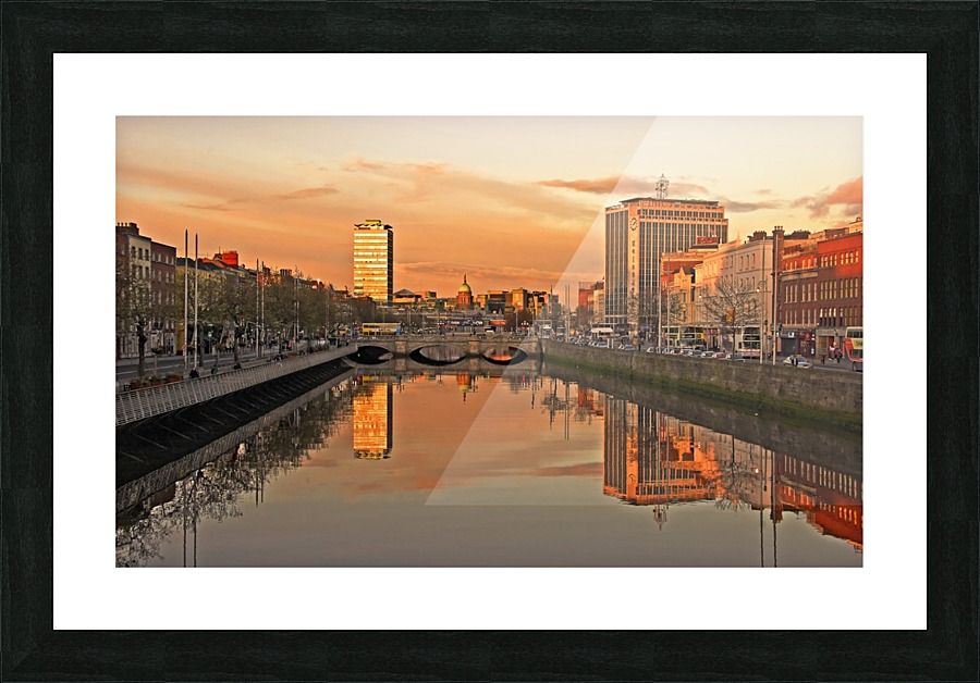 D 090 Liffey Reflections  Picture Frame print