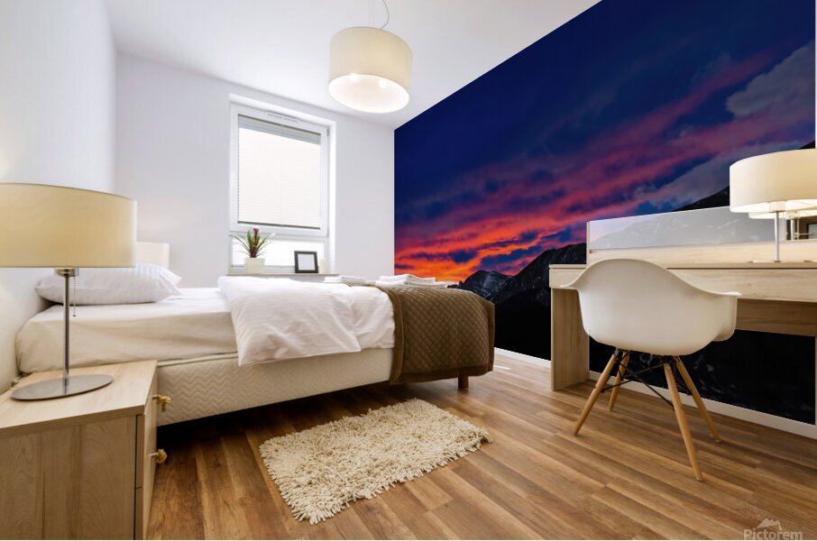 Blue Sunrise Mural print
