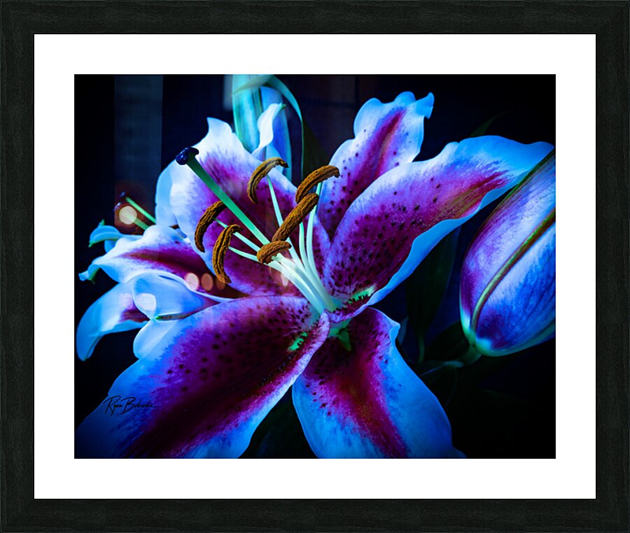 Neon Bloom Picture Frame print