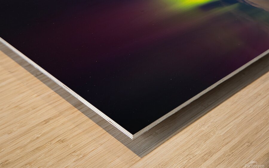 Midnight Aurora Wood print