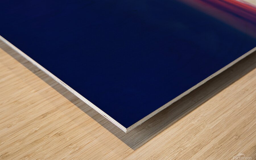 Blue Sunrise Wood print