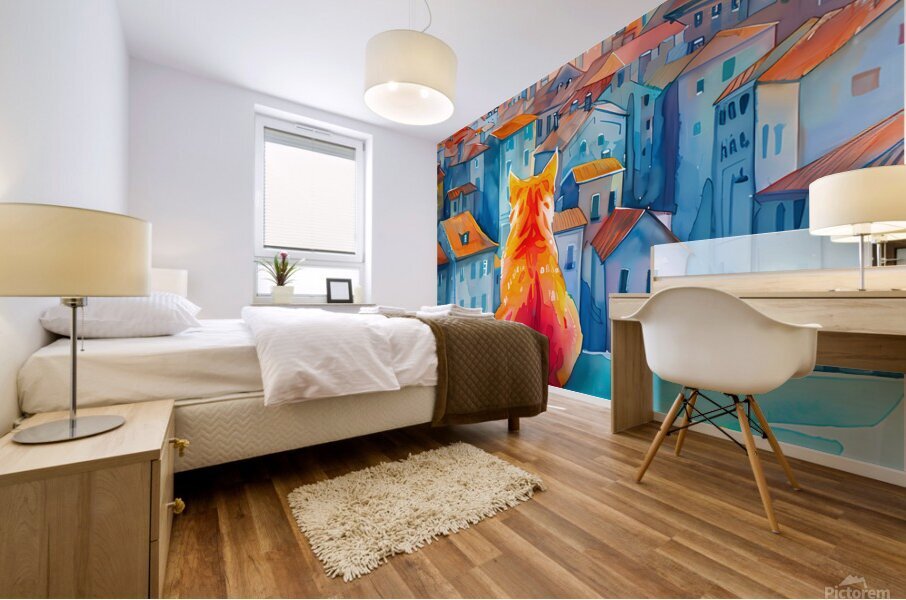 City Cat Mural print