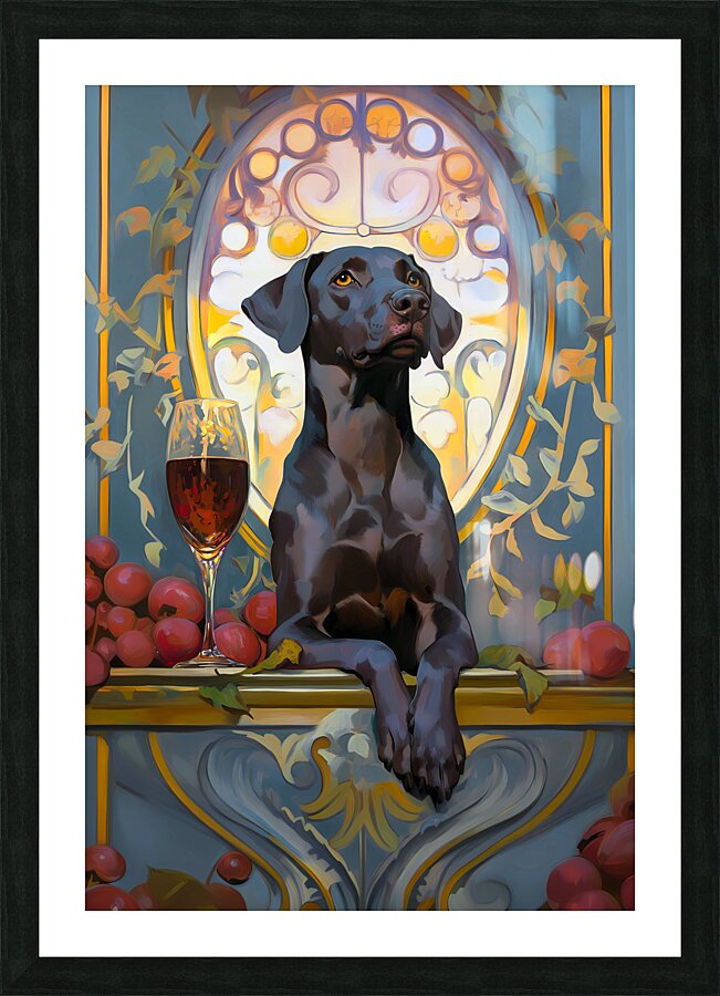 Manhattan Dog Picture Frame print