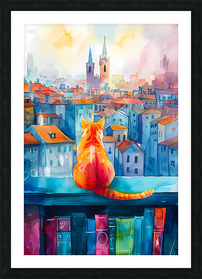 City Cat Picture Frame print