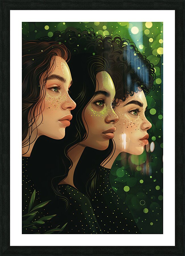 Three sisters Picture Frame print