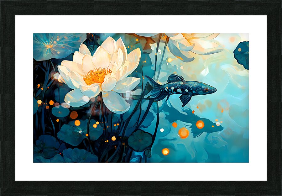 pond fish Picture Frame print
