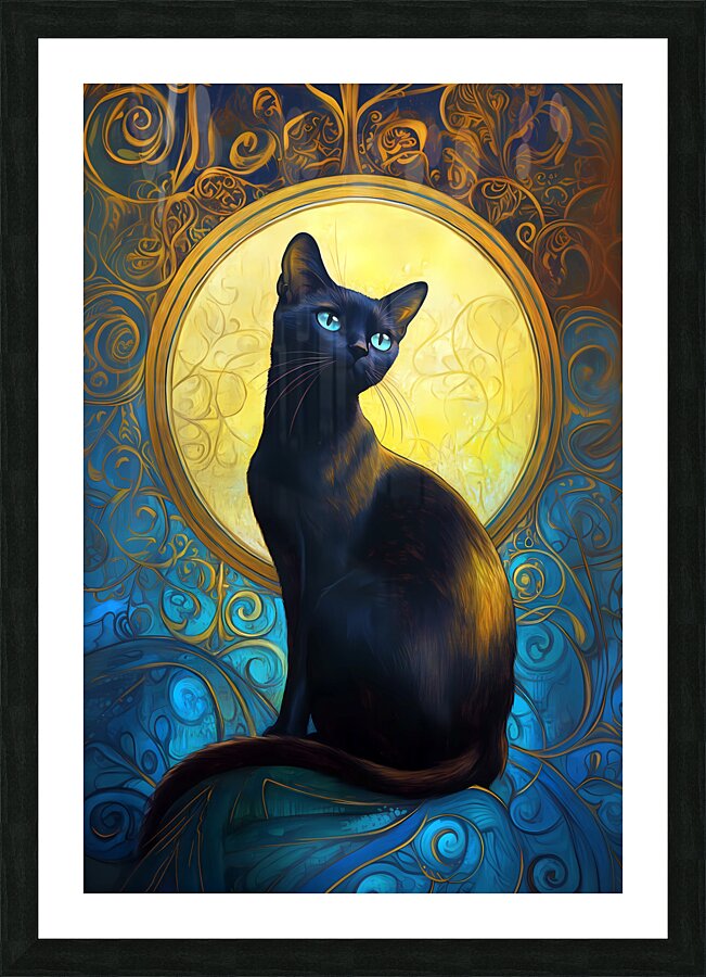 Luna cat Picture Frame print