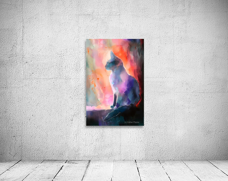 Watercolor kitty Wall Preview
