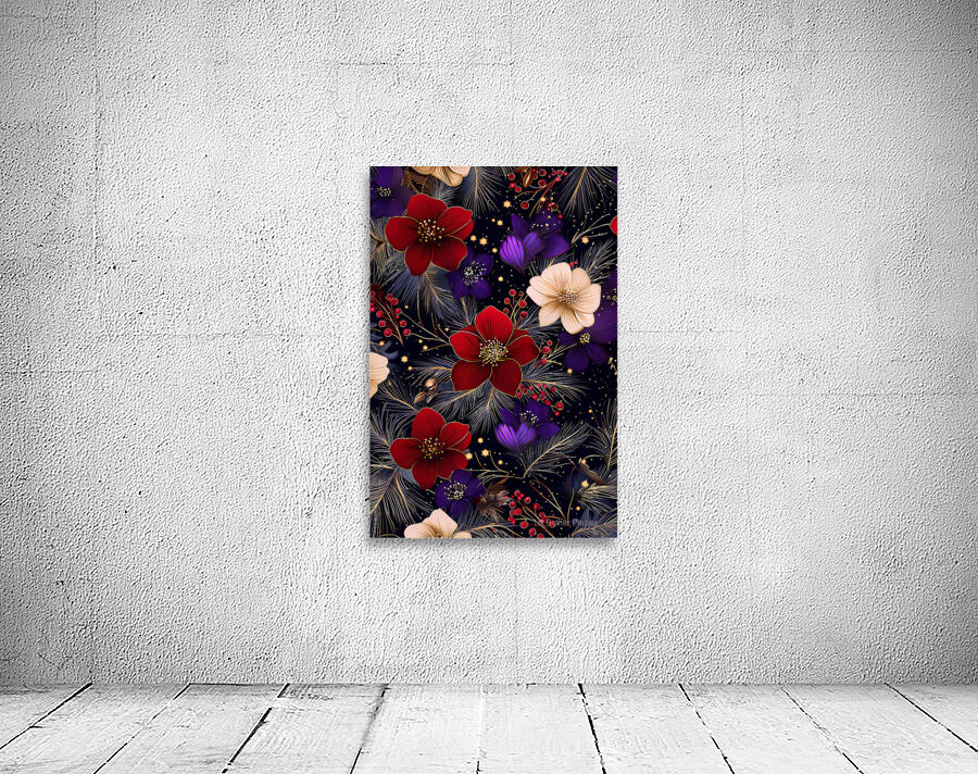 Christmas Flowers Wall Preview