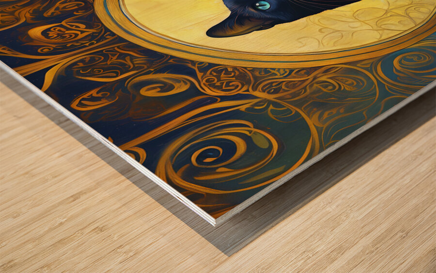 Luna cat Wood print