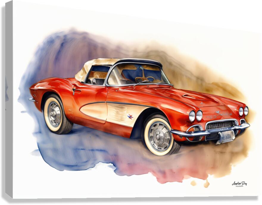 1952 Corvette C2 3 Canvas Print