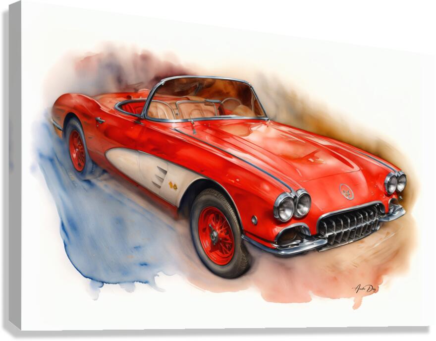 Corvette C2 1957 11 Canvas Print
