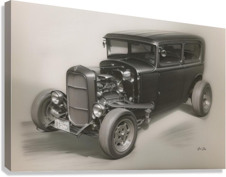 Hot Rod B699 Canvas Print