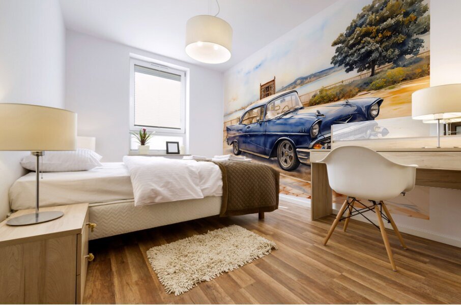 1957 Chevy 2 Mural print