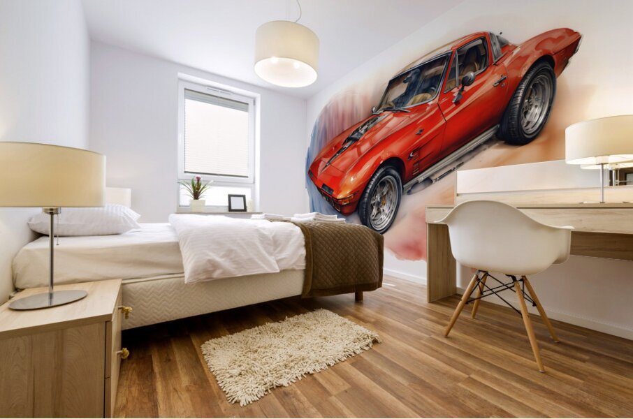 Corvette C2 1956 15. Mural print