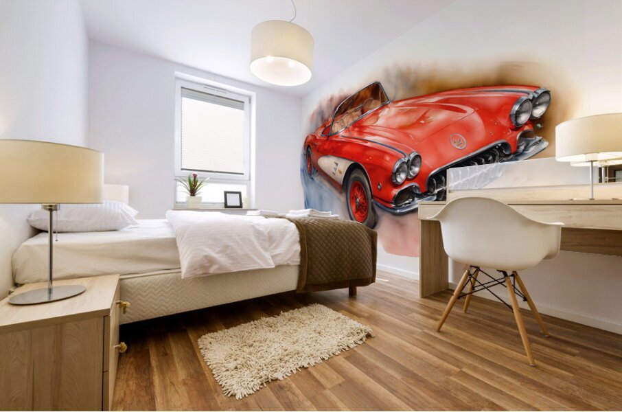 Corvette C2 1957 11 Mural print