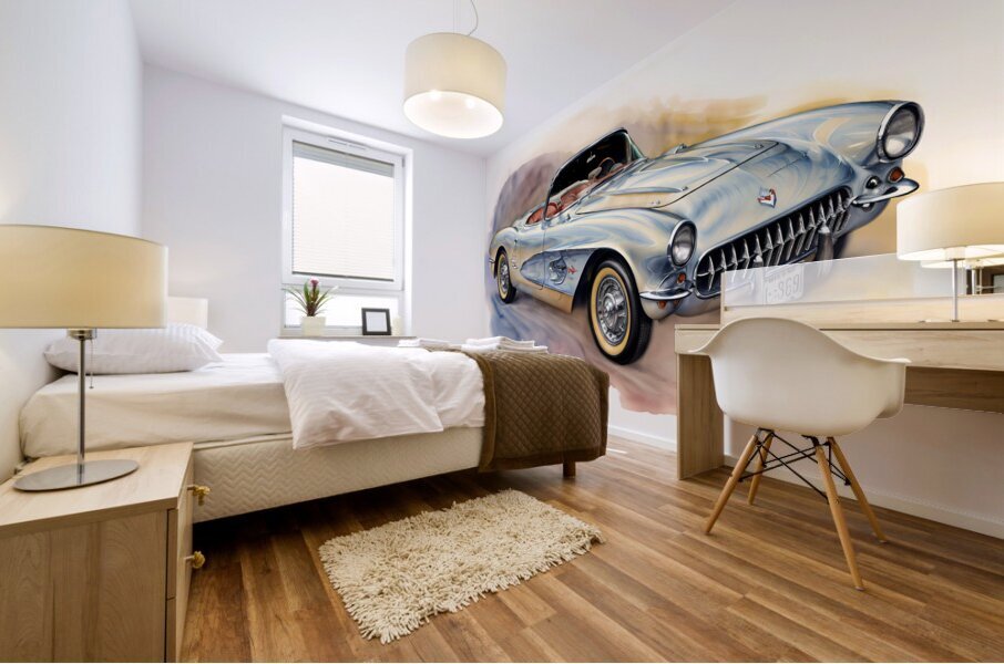 Corvette C2 1957 12 Mural print