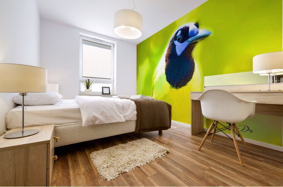 Green Jay Mural print