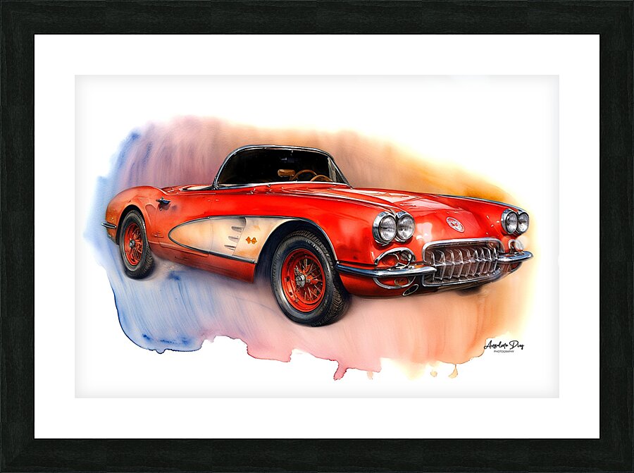 1952 Corvette C2 1 Picture Frame print