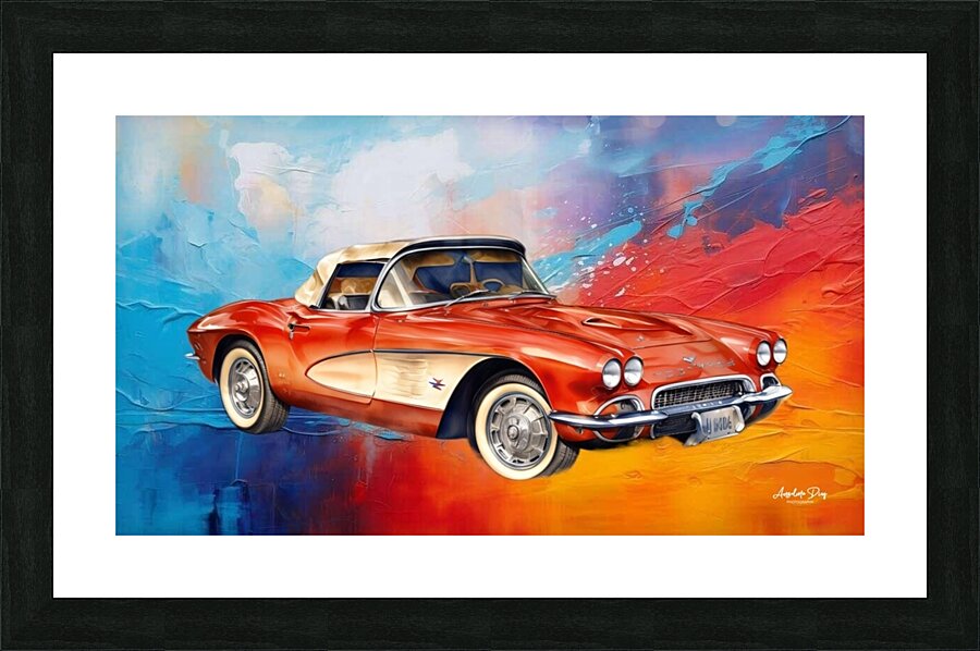 1952 Corvette C2 4 Picture Frame print
