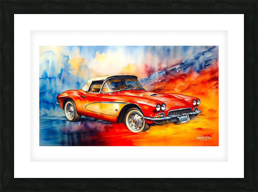 1952 Corvette C2 5 Picture Frame print
