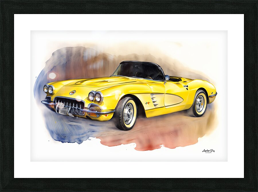 1952 Corvette C2 6 Picture Frame print