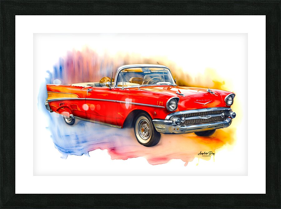 1957 Chevy  Convertible Picture Frame print