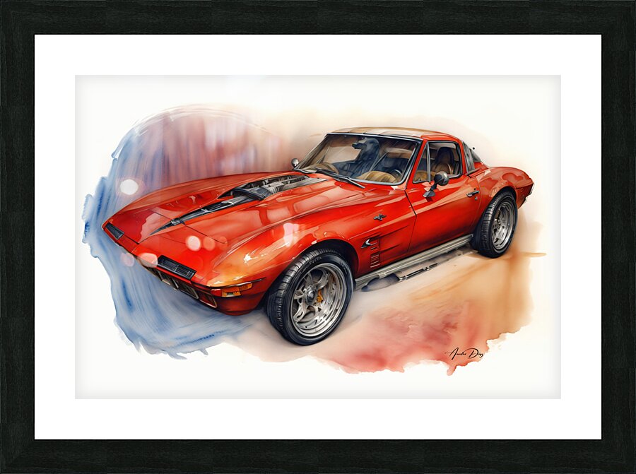 Corvette C2 1956 15. Picture Frame print