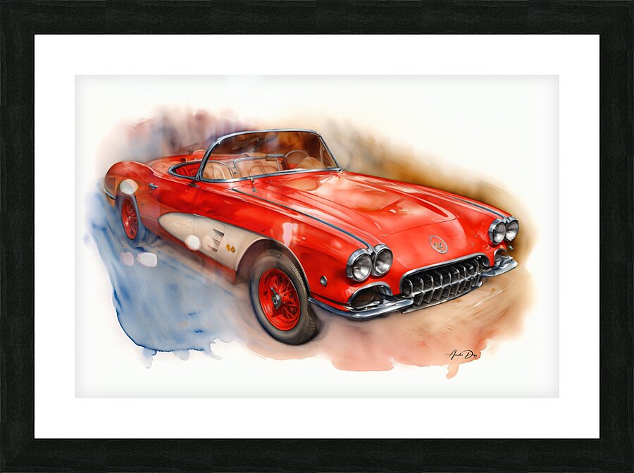 Corvette C2 1957 11 Picture Frame print