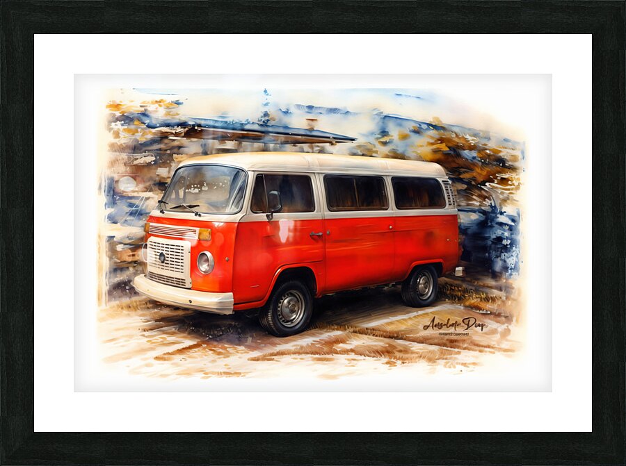 Mini bus Van Picture Frame print