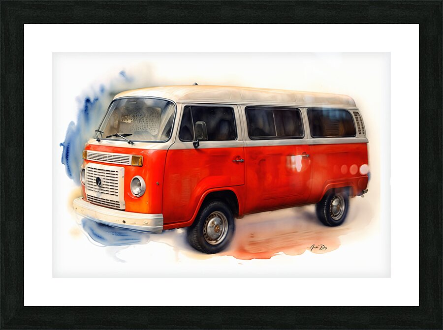 Mini Bus Van 2 Picture Frame print