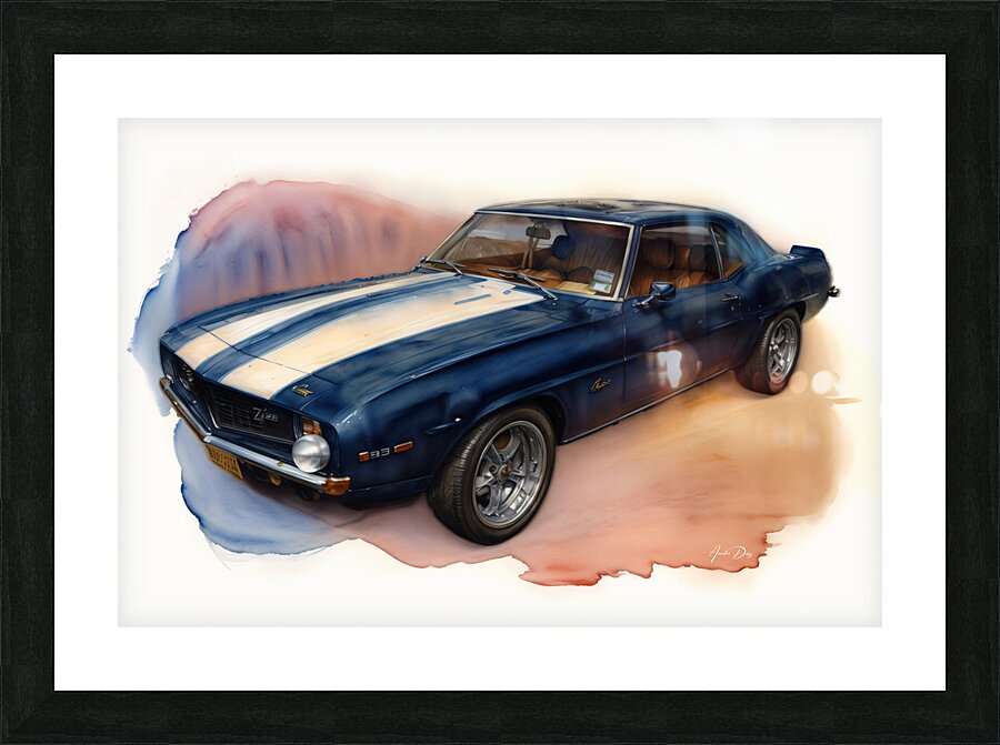 1968 Camaro 694 Picture Frame print