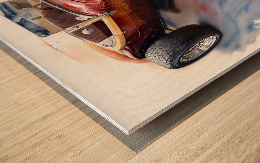 Hot Rod 3 Wood print