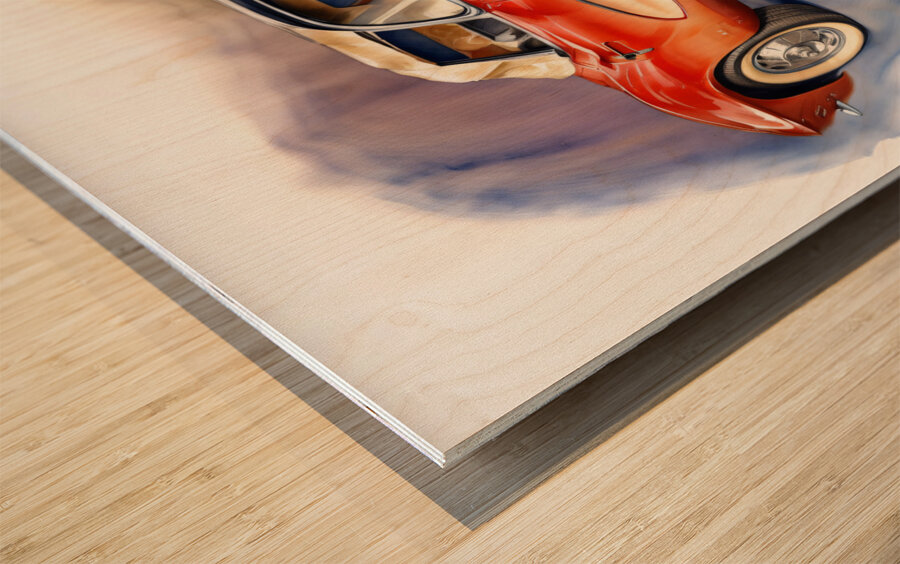 1952 Corvette C2 3 Wood print