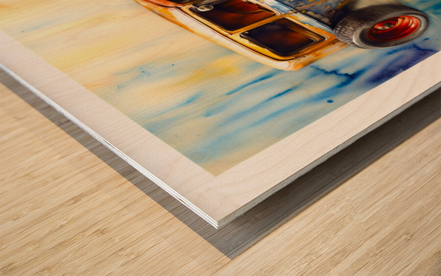 Rat Rod 3 Wood print
