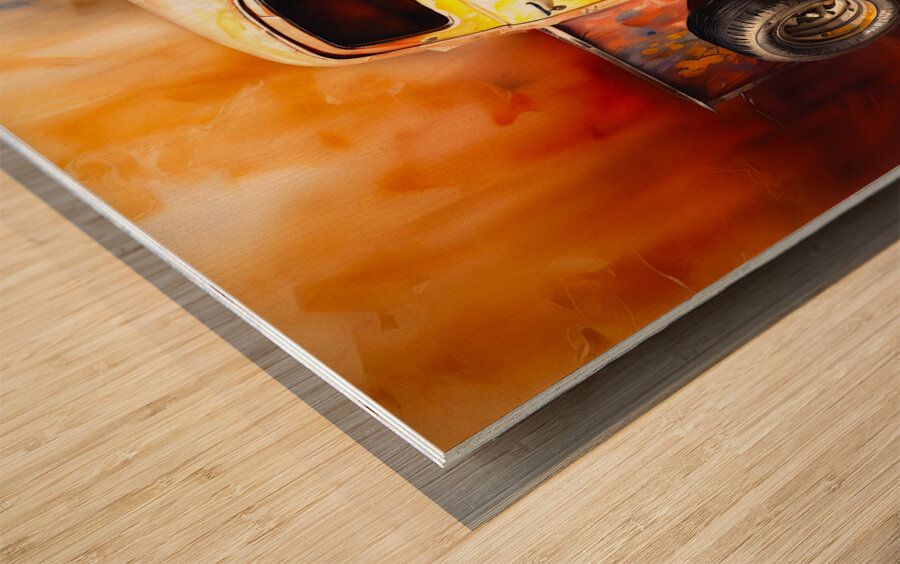 Rat Rod 4 Wood print
