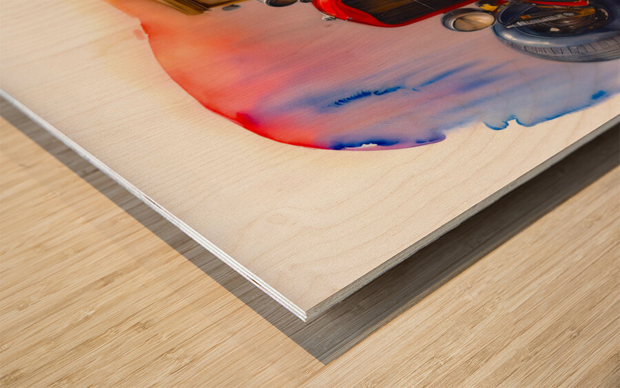 Hot Rod 5 Wood print