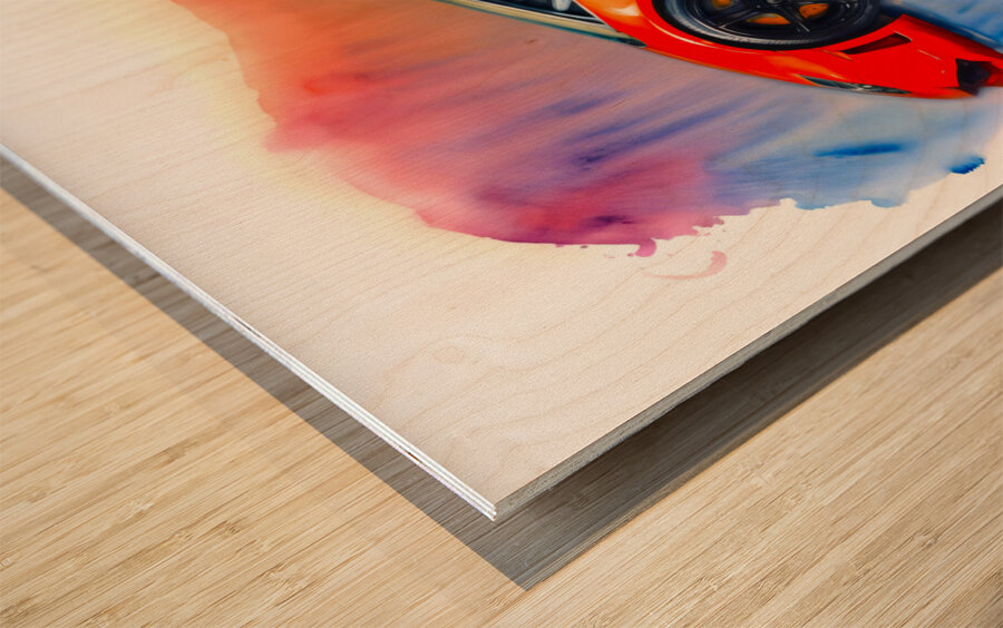 Lamborghini 3 Wood print