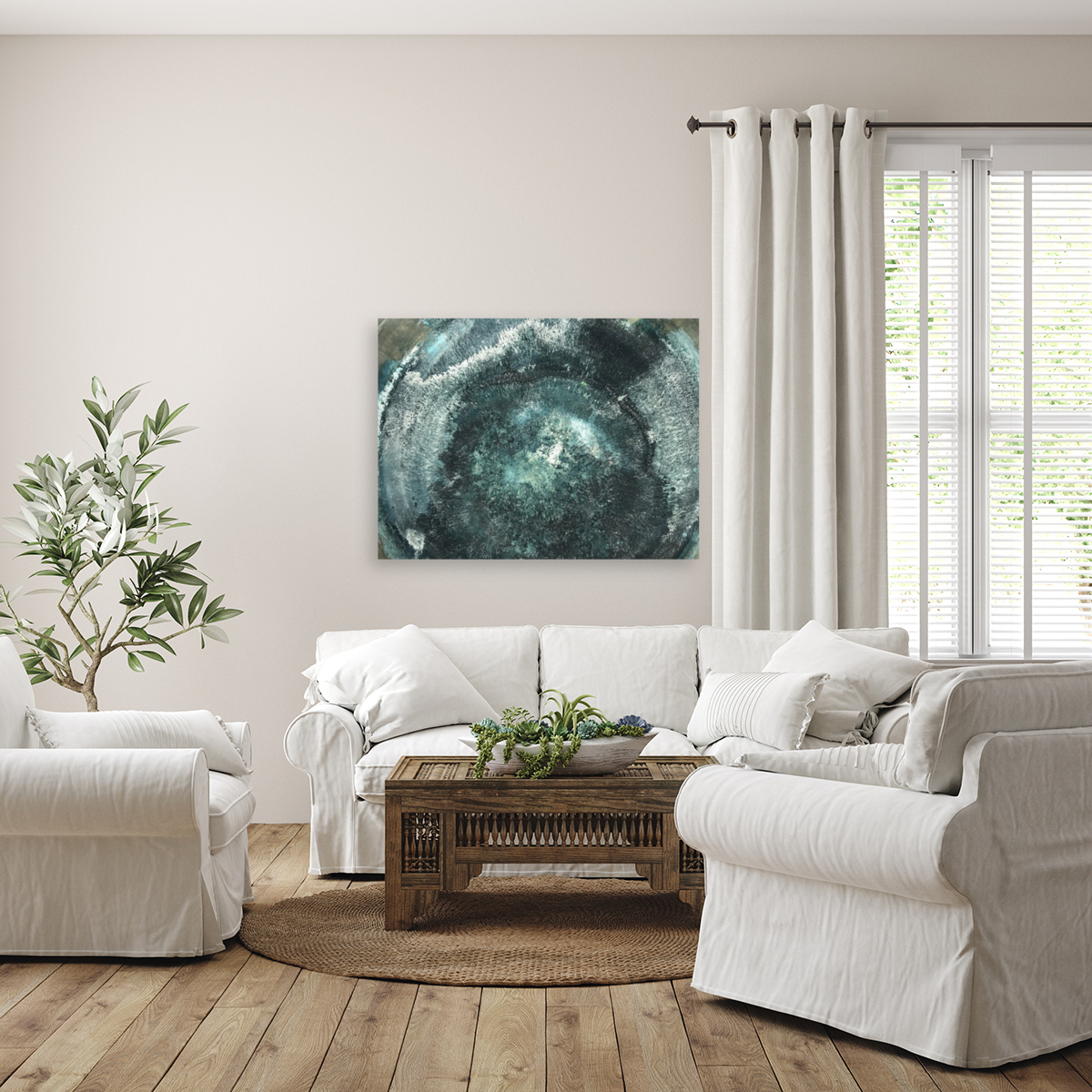 Crystal Midnights in Indigo Reproduction