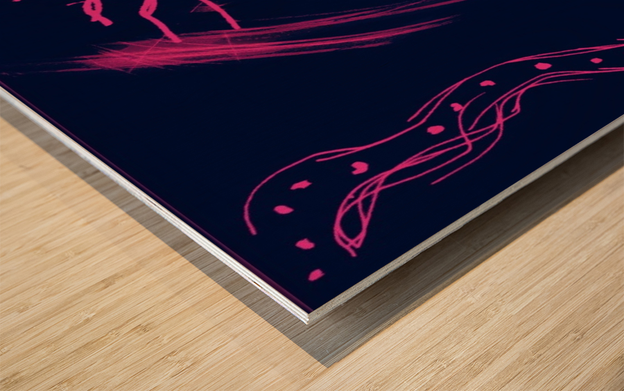 Eating vibrant light Wood print