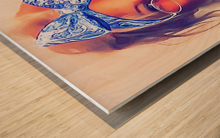 Island Girl sunshine Memoir Wood print