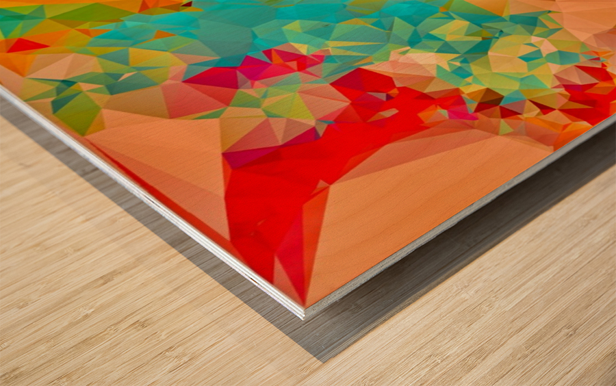 Berry Sun Burst Wood print