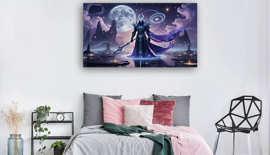 Celestial Guardian – A Mystical Cosmic Fantasy Artwork by CanvasCraft