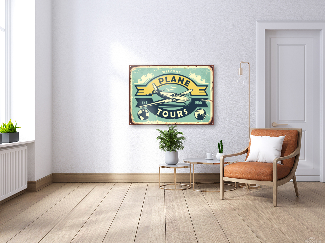 Plane tours old advertisement Reproduction