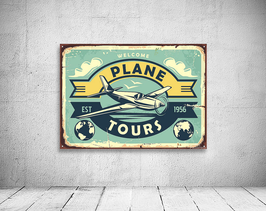 Plane tours old advertisement Wall Preview