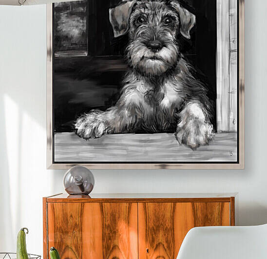 Schnauzer Pup by Lora Serra