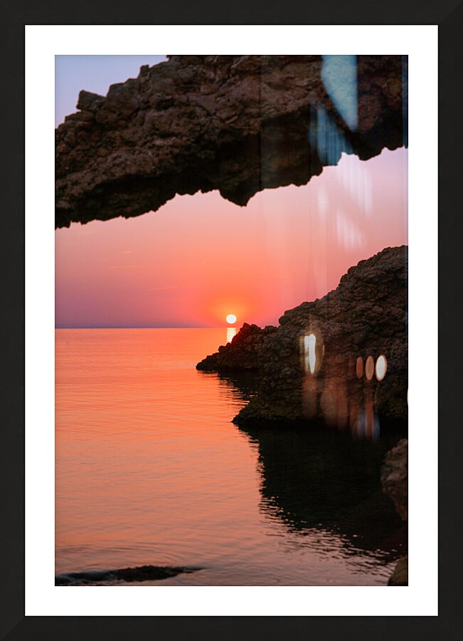 Rock Window  Picture Frame print