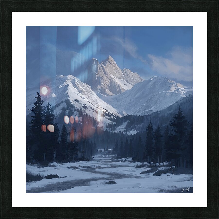 snowy mountains bAD09DmjR  cKZTHVnm82A hoymmYtqSP Picture Frame print