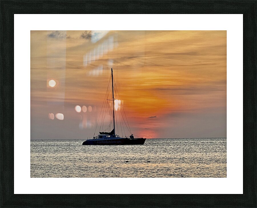 Sailing At Sunset Picture Frame print