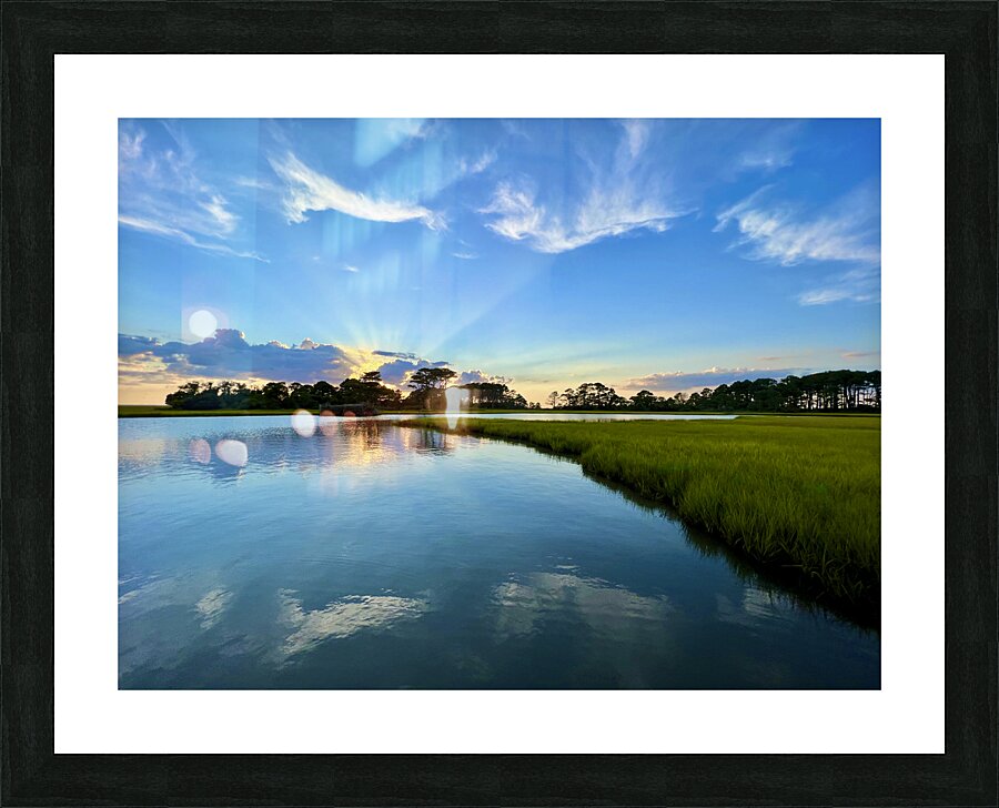 Inlet At Sunset Picture Frame print